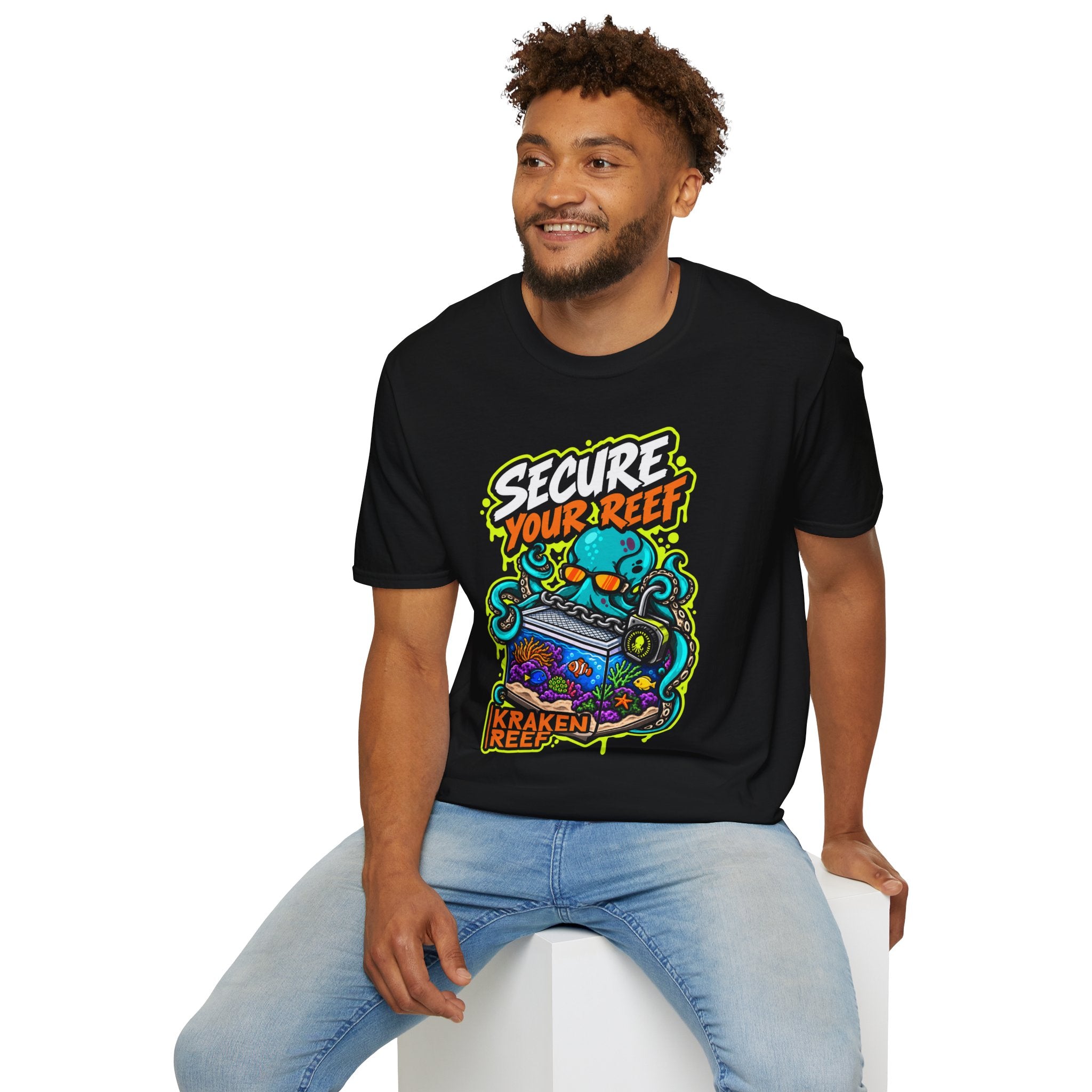 "Secure Your Reef Lock and Chain" Graphic Tee