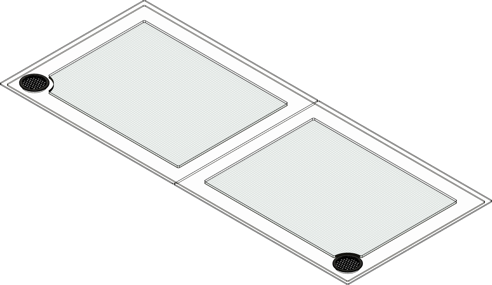 Total Solution® Medium Rectangle Plastic Lid with Green Seal