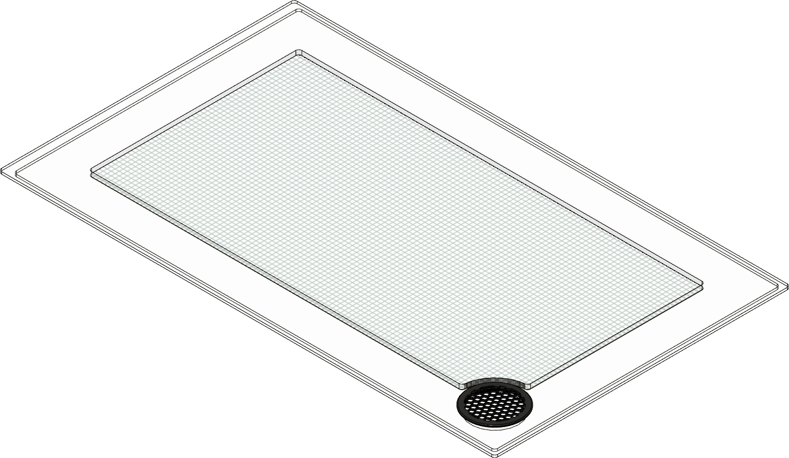 JBJ Rimless Flat Panel RF-45 Lid