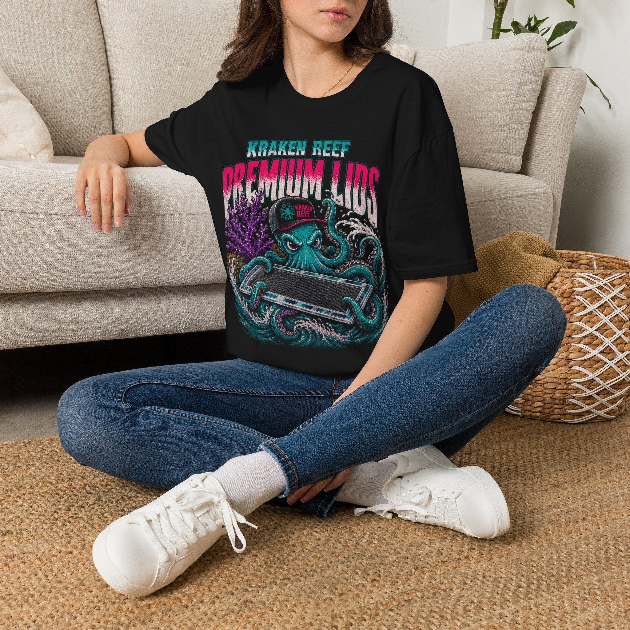 "Retro Kraken Reef Premium Lids" Graphic Tee