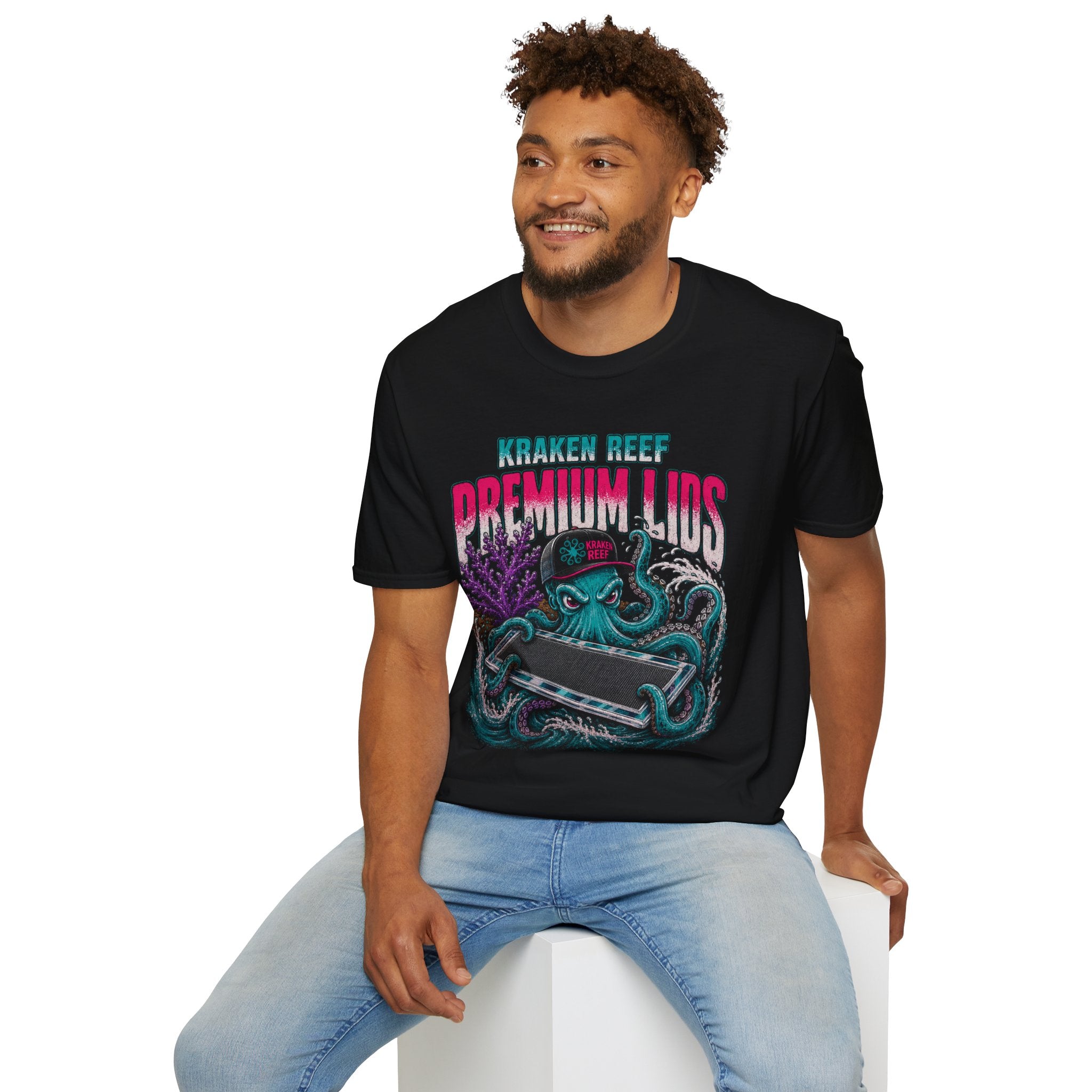 "Retro Kraken Reef Premium Lids" Graphic Tee