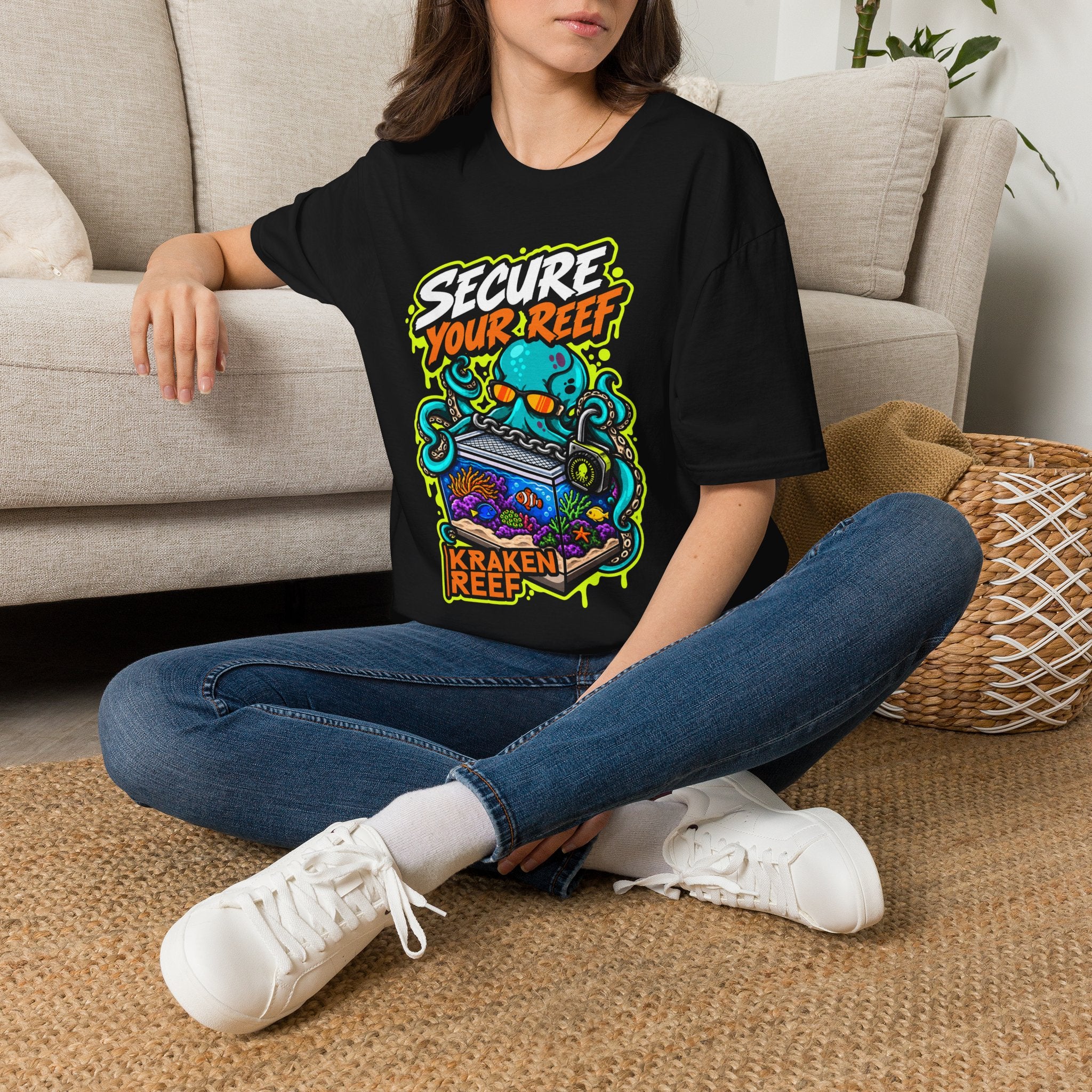 "Secure Your Reef Lock and Chain" Graphic Tee
