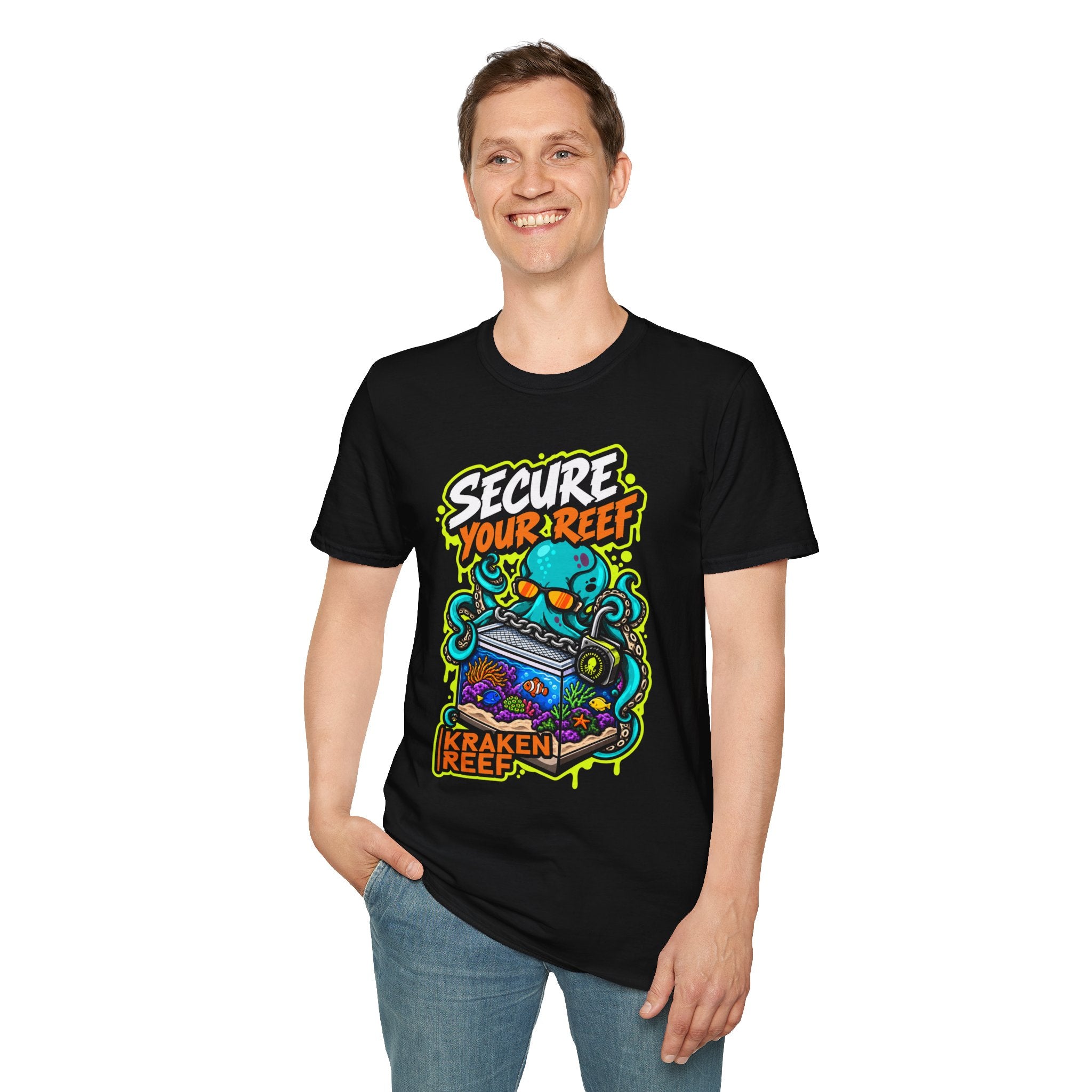 "Secure Your Reef Lock and Chain" Graphic Tee